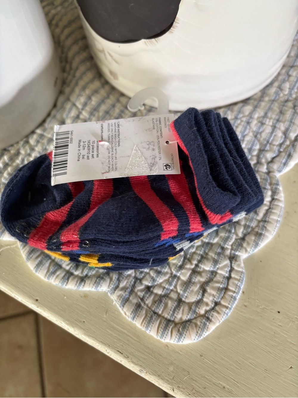 5pr Striped Socks Size 3-12m by Carter’s NWTS